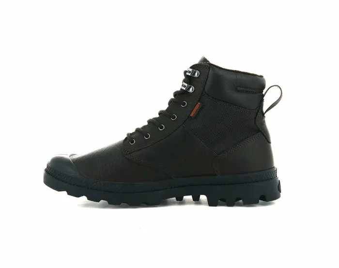 Palladium Pampa Shield Wp Lth Bitter Chocolate Kids Boots