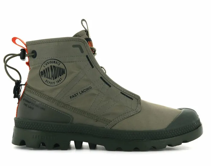 Palladium Pampa Travel Lite Dusky Green Kids Boots