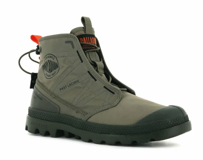 Palladium Pampa Travel Lite Dusky Green Kids Boots