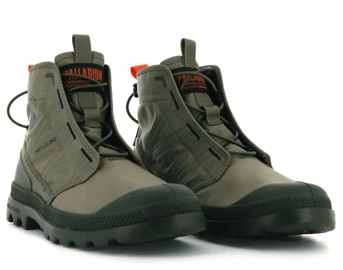 Palladium Pampa Travel Lite Dusky Green Kids Boots