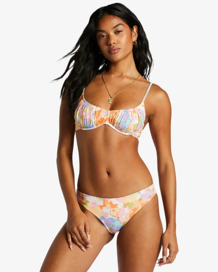 Paradise Cove Ruched Bralette Bralette Bikini Top Multi Women Billabong Bikinis
