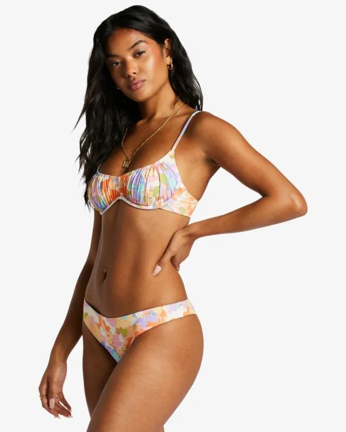 Paradise Cove Ruched Bralette Bralette Bikini Top Multi Women Billabong Bikinis