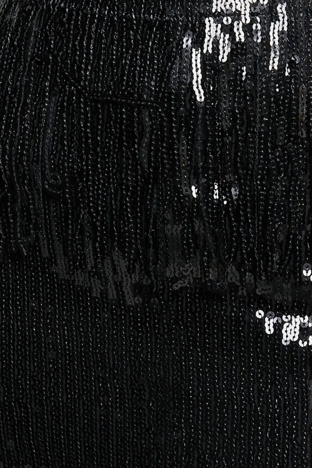 Paris Mini Skirt 8211 Sequin Fringe High Waisted Skirt In Black Women Showpo Skirts