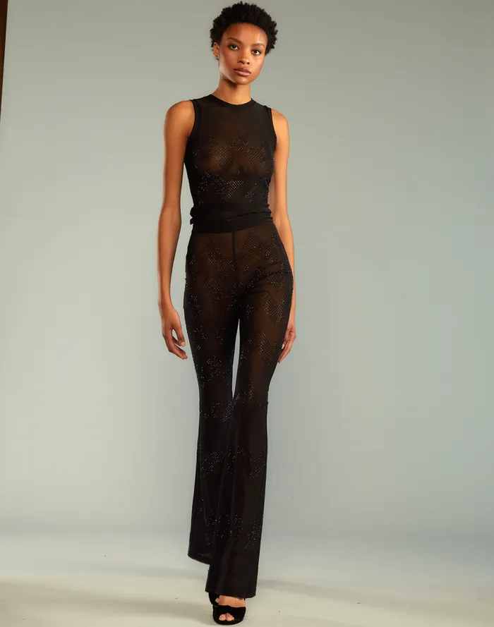 Party Shop Women Cynthia Rowley Amelia Crystal Mesh Top