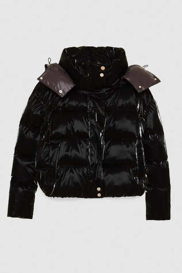 Patrizia Pepe Black Short Padded Down Jacket Nero Apparel Down Jackets