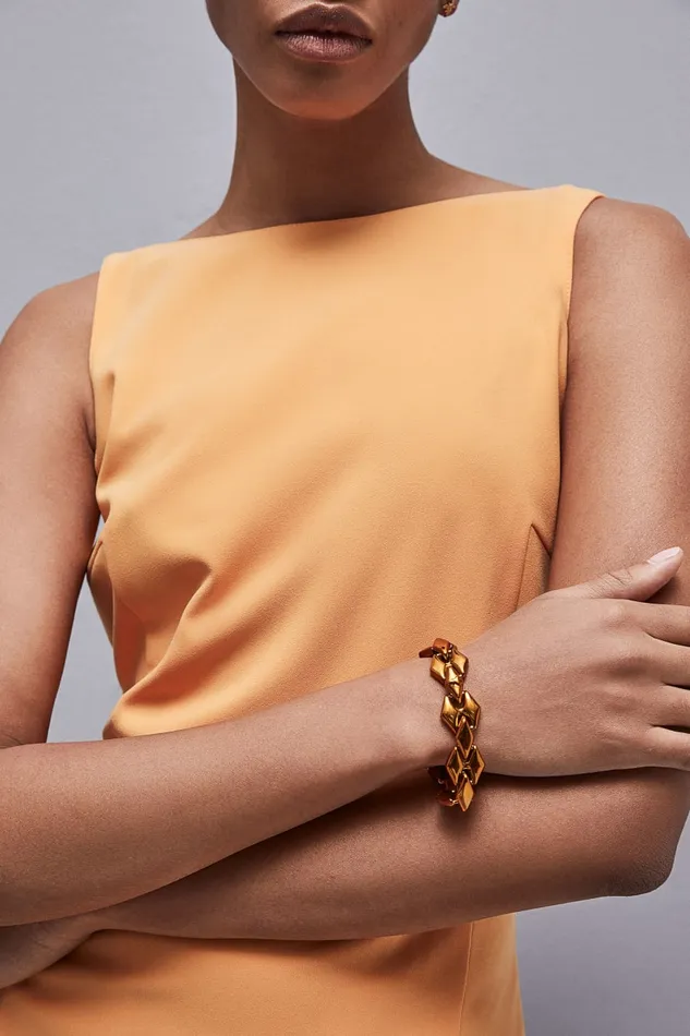 Patrizia Pepe Bracelet With Personalized Links And Micro Fly Orange Shiny Orange Accessories
