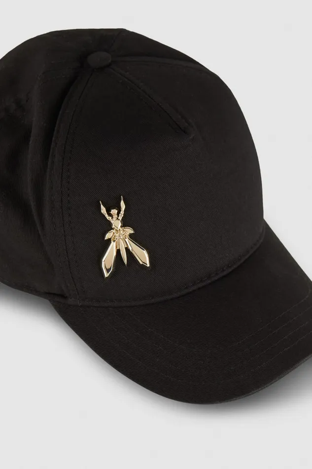 Patrizia Pepe Cotton Fly Baseball Cap Black Nero Accessories
