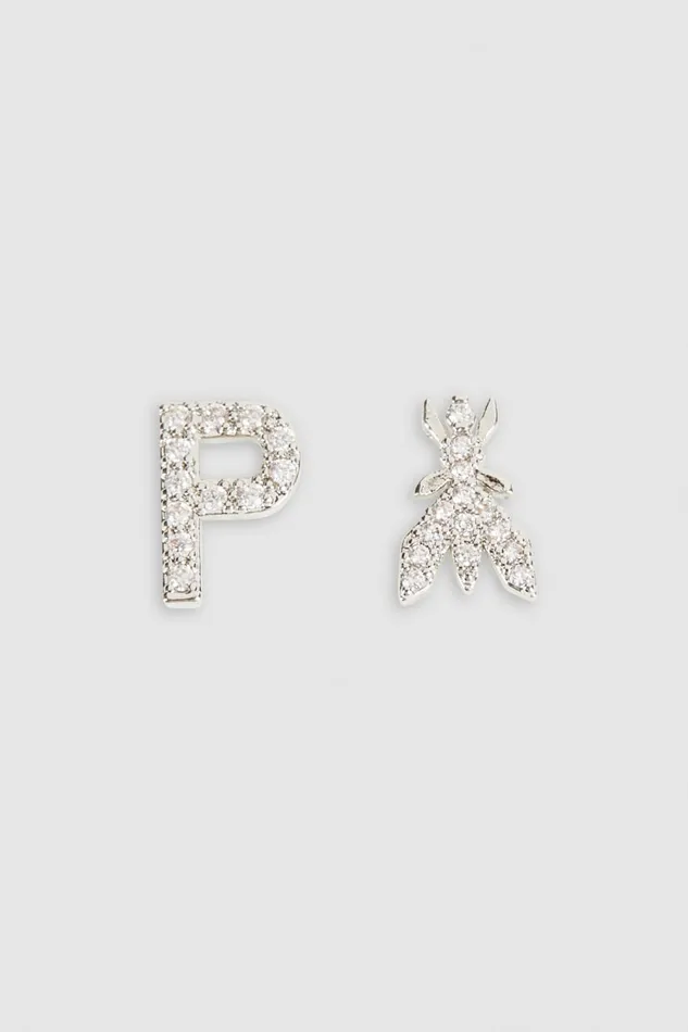 Patrizia Pepe Earrings With Rhinestones Silver Silvercrystal Accessories