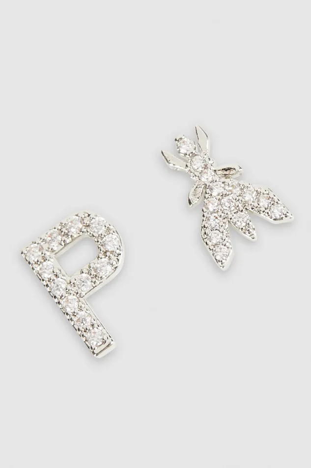 Patrizia Pepe Earrings With Rhinestones Silver Silvercrystal Accessories