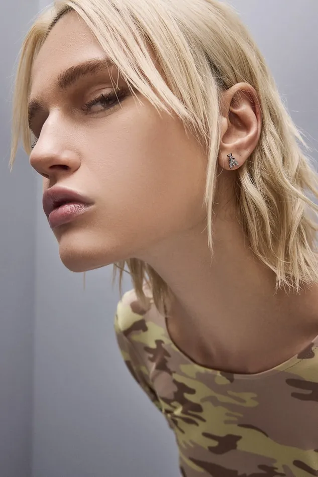Patrizia Pepe Earrings With Rhinestones Silver Silvercrystal Accessories