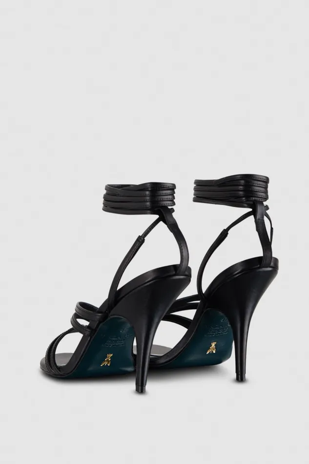 Patrizia Pepe Elegant Black Heeled Sandals Nero Footwear