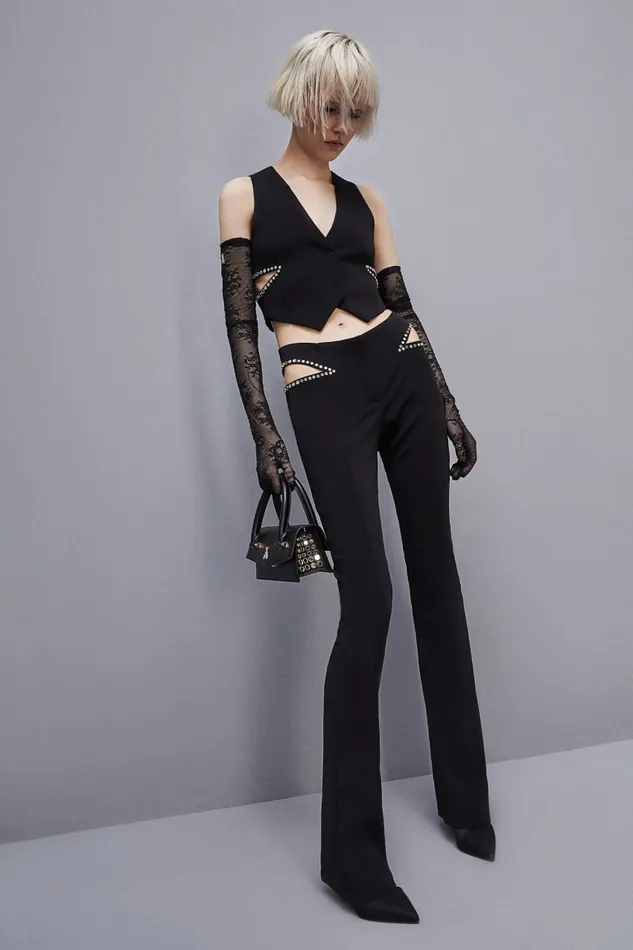 Patrizia Pepe Elegant Crepe Vest Black Nero Apparel Blazers