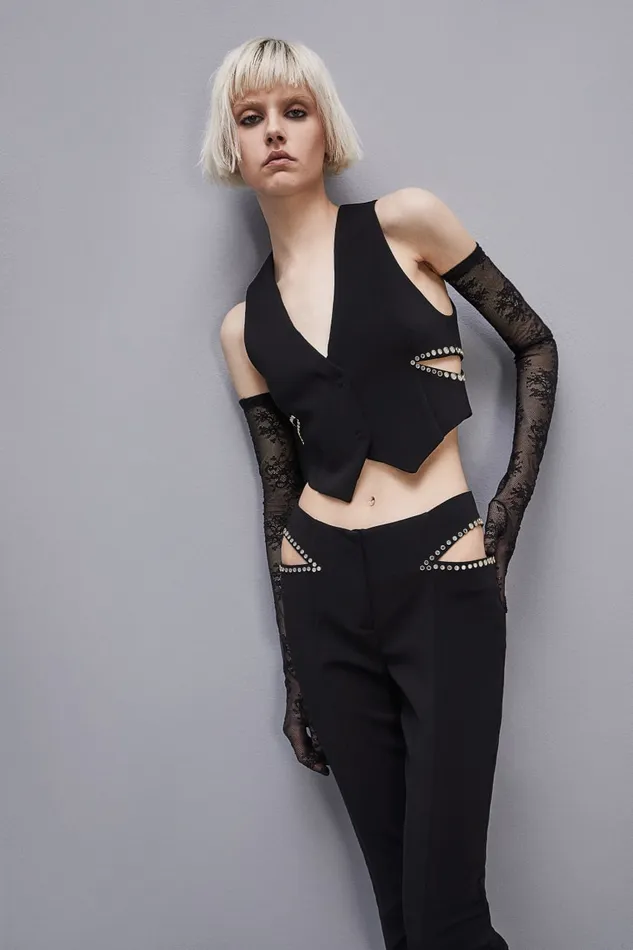 Patrizia Pepe Elegant Crepe Vest Black Nero Apparel Blazers