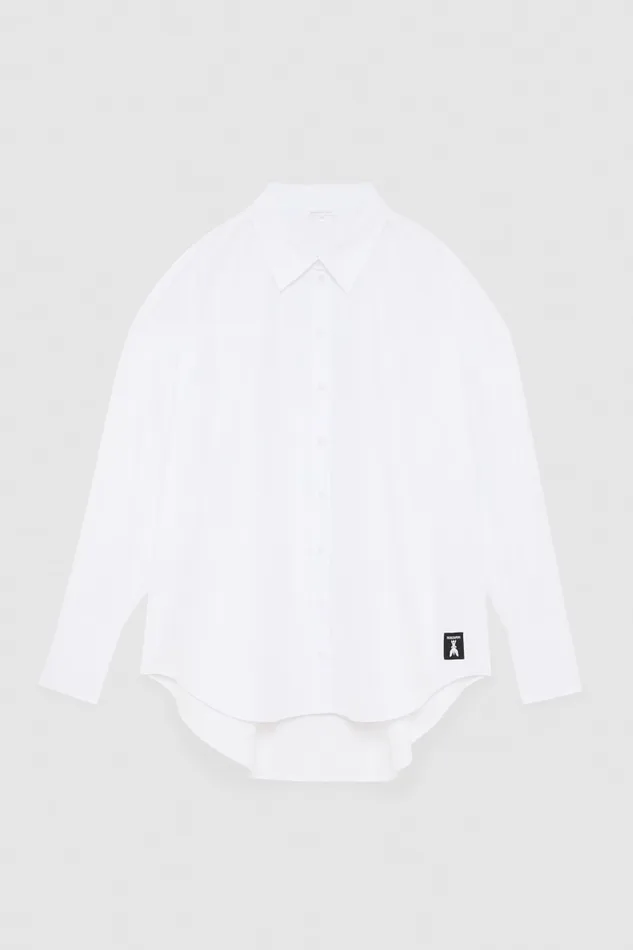 Patrizia Pepe Essential Cotton Over Shirt White Bianco Ottico Apparel Shirts