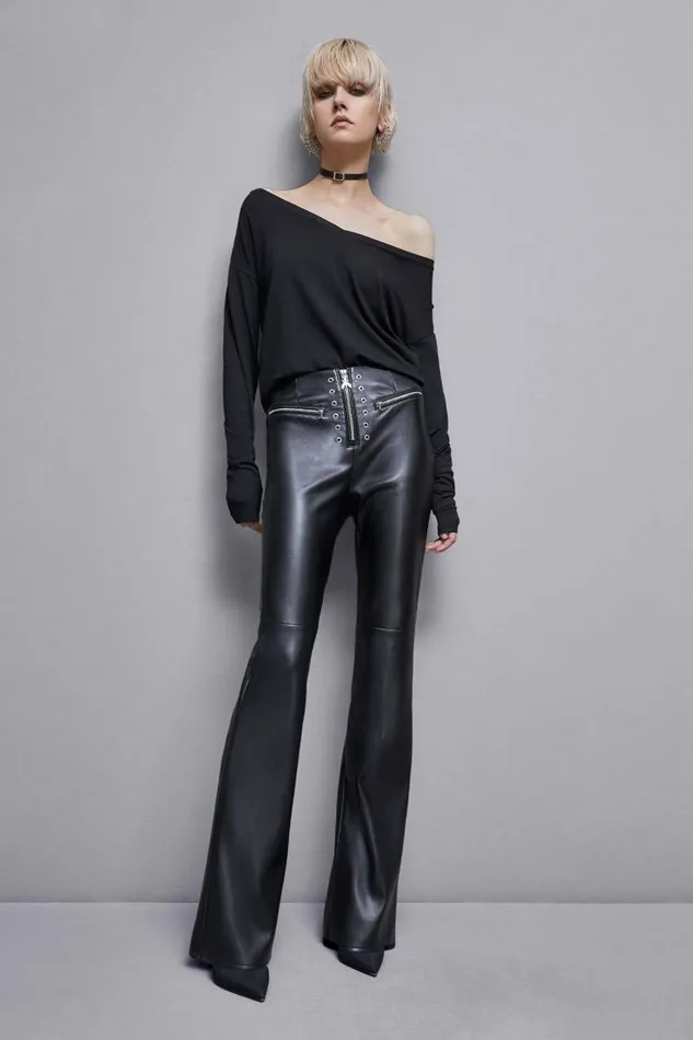 Patrizia Pepe Essential Viscose Longsleeved Sweater Black Nero Apparel Sweaters