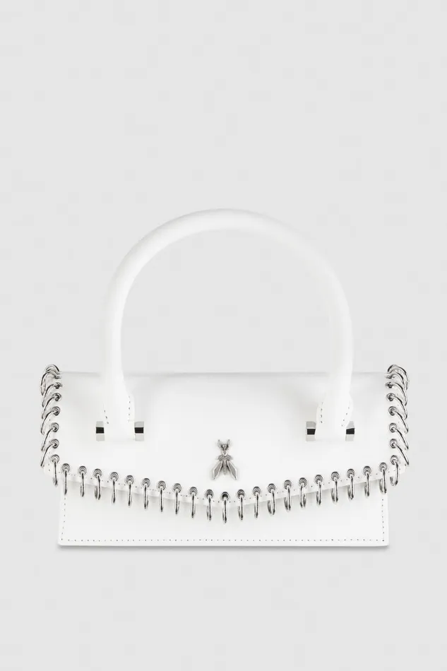 Patrizia Pepe Fly Bamby Piercing Shoulder Bag White Bianco Bags Handbags
