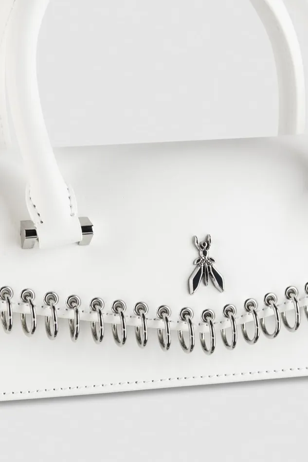 Patrizia Pepe Fly Bamby Piercing Shoulder Bag White Bianco Bags Handbags