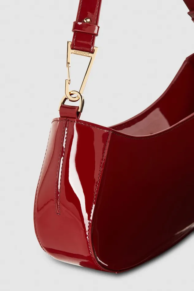 Patrizia Pepe Leather Shoulder Bag Red Cherry Bomb Bags Handbags