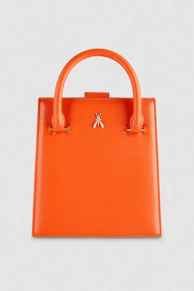 Patrizia Pepe Orange Handbag With Shoulder Strap Solar Orange Bags Handbags