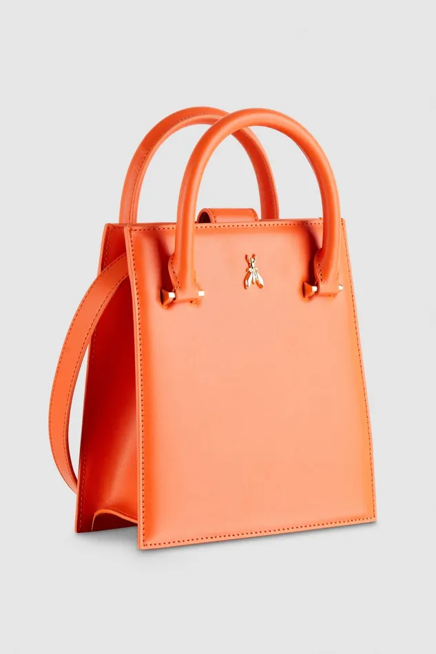 Patrizia Pepe Orange Handbag With Shoulder Strap Solar Orange Bags Handbags