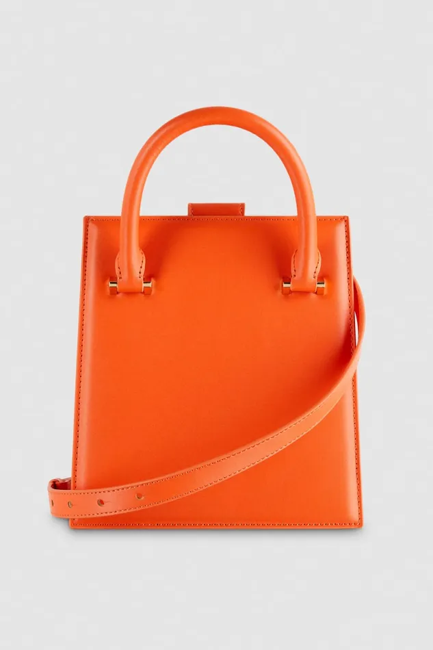 Patrizia Pepe Orange Handbag With Shoulder Strap Solar Orange Bags Handbags