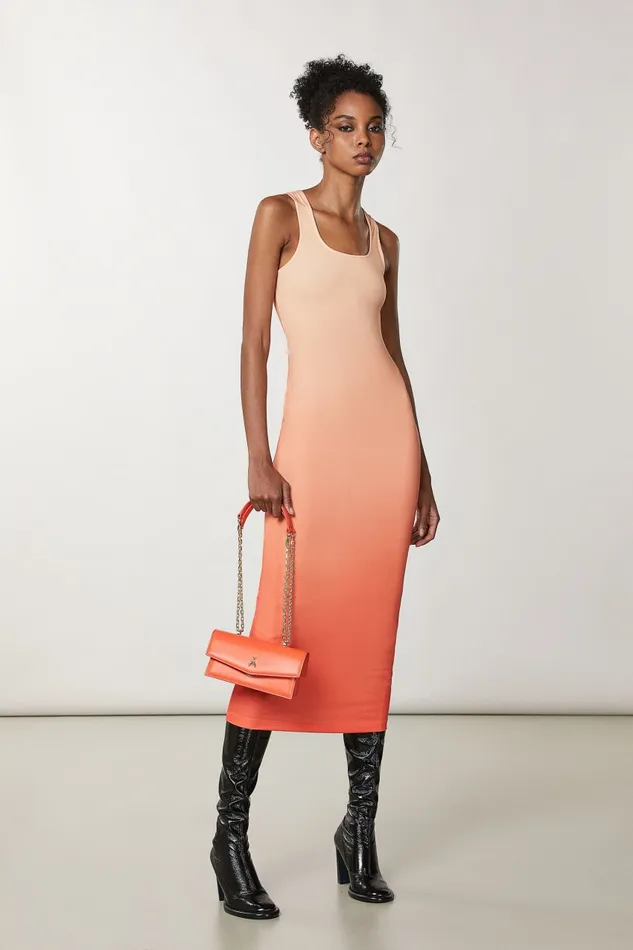 Patrizia Pepe Orange Leather Fly Bamby Bag Solar Orange Bags Handbags