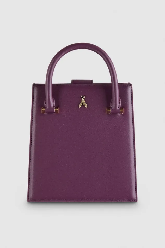 Patrizia Pepe Purple Handbag With Shoulder Strap Futuristic Purple Bags Handbags