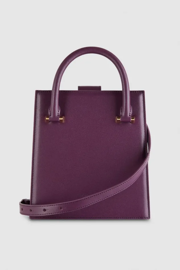 Patrizia Pepe Purple Handbag With Shoulder Strap Futuristic Purple Bags Handbags