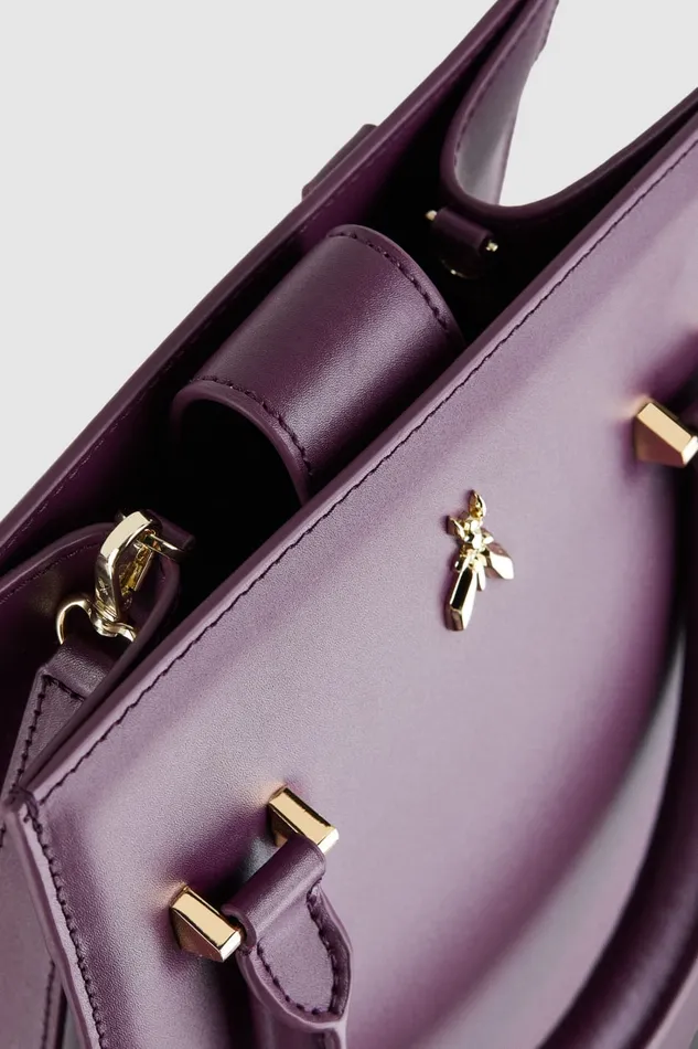 Patrizia Pepe Purple Handbag With Shoulder Strap Futuristic Purple Bags Handbags