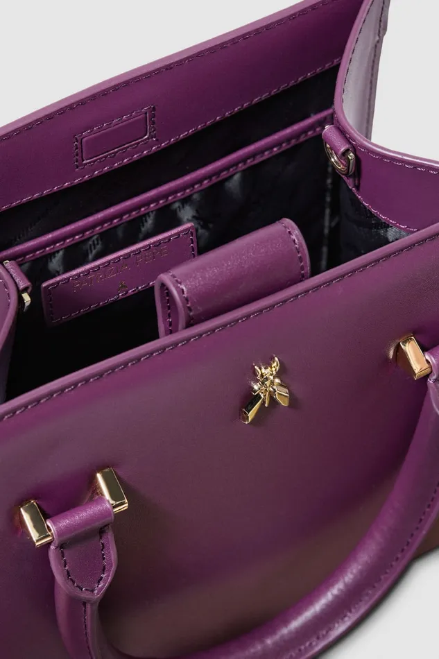 Patrizia Pepe Purple Handbag With Shoulder Strap Futuristic Purple Bags Handbags