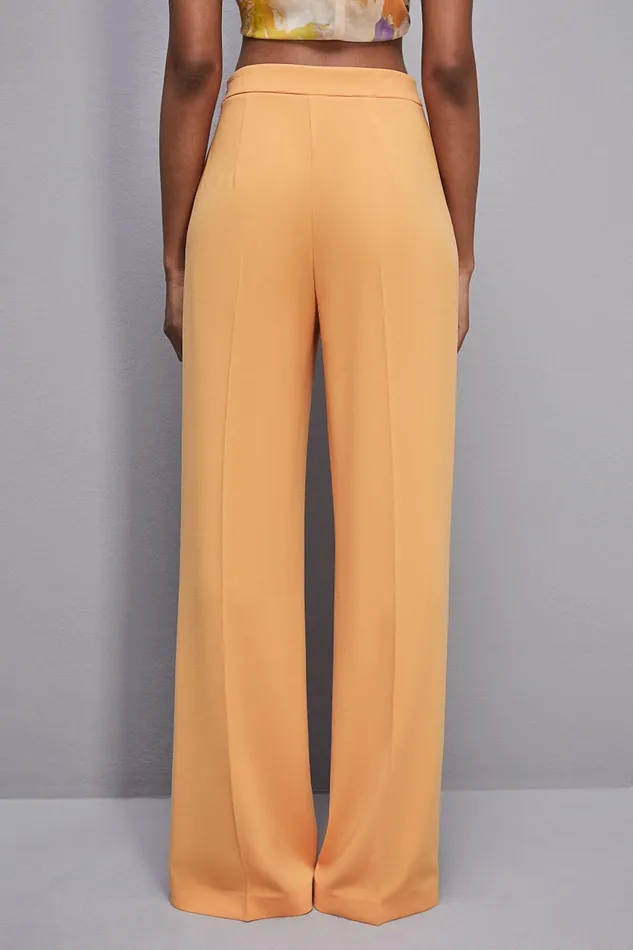 Patrizia Pepe Sabl Crepe Palazzo Pants Orange Orange Sorbet Apparel Palazzo