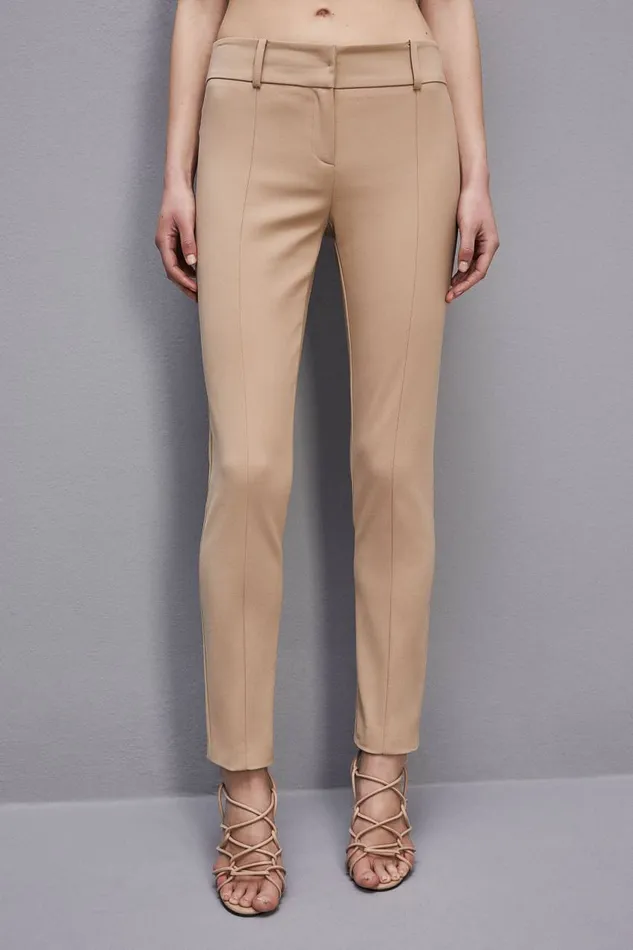 Patrizia Pepe Slim Pants Beige Triking Beige Apparel Slim and Skinny