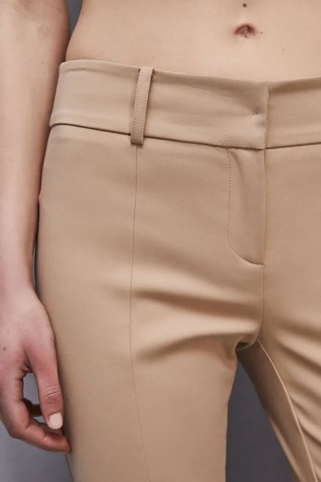 Patrizia Pepe Slim Pants Beige Triking Beige Apparel Slim and Skinny