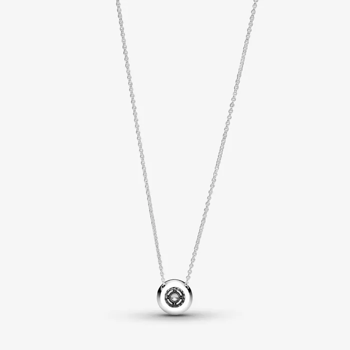 Pendant Necklaces Women Pandora Sparkling Double Halo Collier Necklace