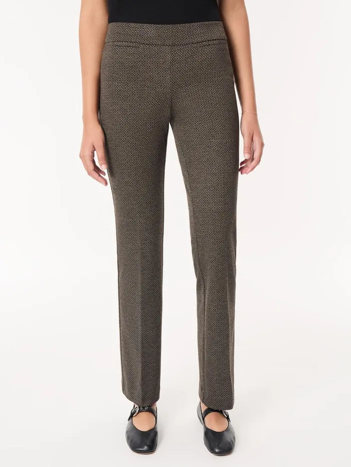 Petite PullOn Boot Leg Pant Knit Jacquard Women Jones New York Petite Pants and Skirts