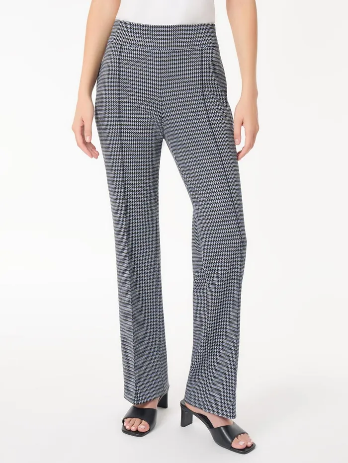 Petite PullOn Houndstooth Wide Leg Pant Women Jones New York Petite Pants and Skirts