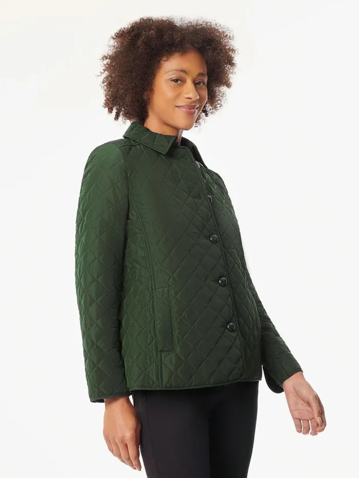 Plus FiveButton Quilted Jacket Women Jones New York Plus Outerwear Plus FiveButton Quilted Jacket Women Jones New York Plus Outerwear