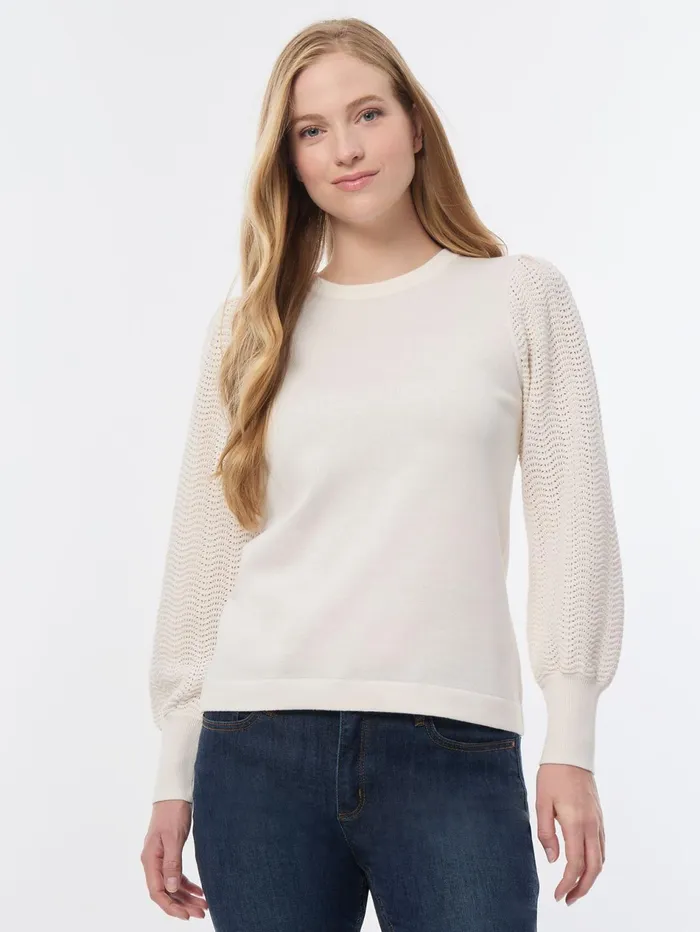 Plus Stitch Sleeve Sweater Women Jones New York Plus Sweaters and Cardigans