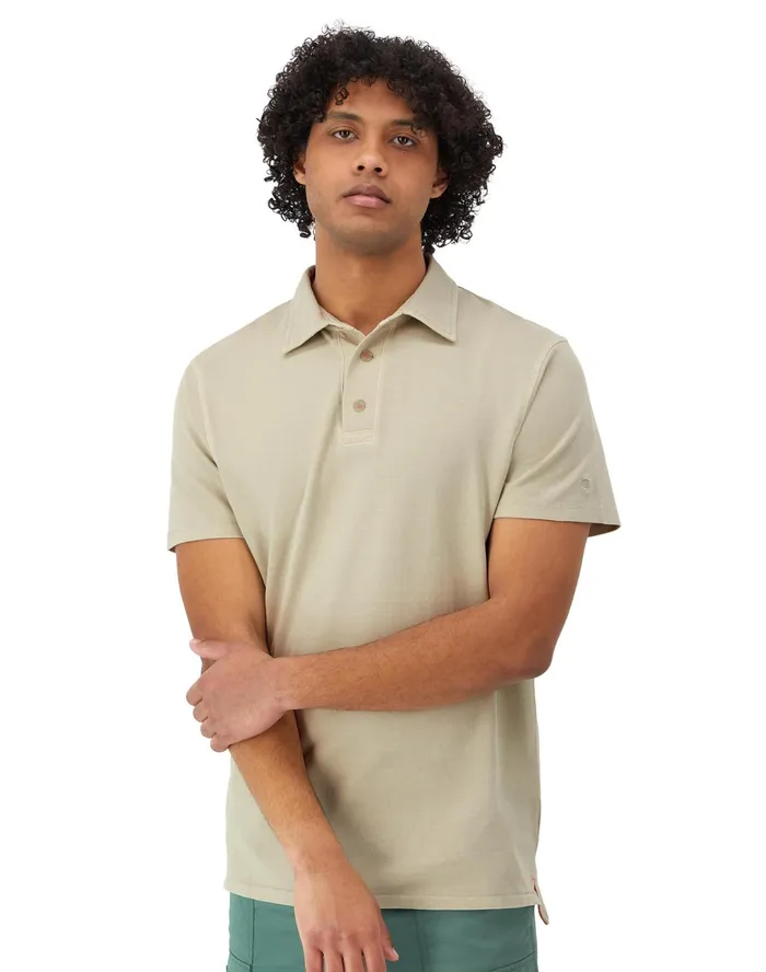 Polo TShirt Vintage Wash Faded Khaki Men Champion TShirts and Tops