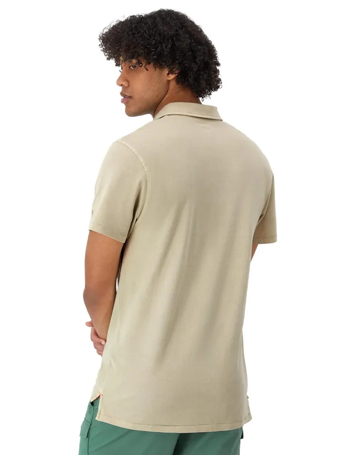 Polo TShirt Vintage Wash Faded Khaki Men Champion TShirts and Tops