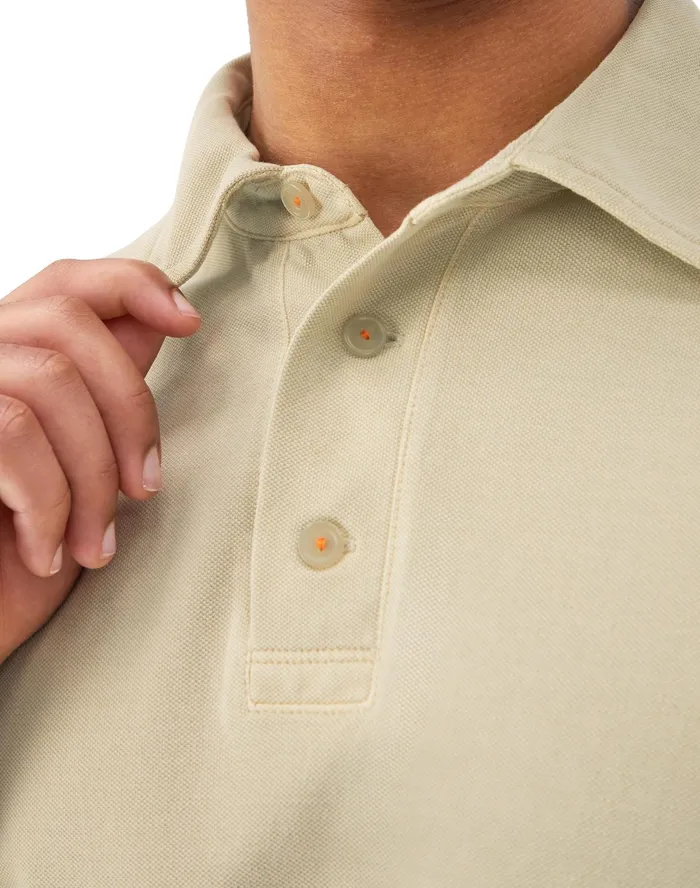 Polo TShirt Vintage Wash Faded Khaki Men Champion TShirts and Tops