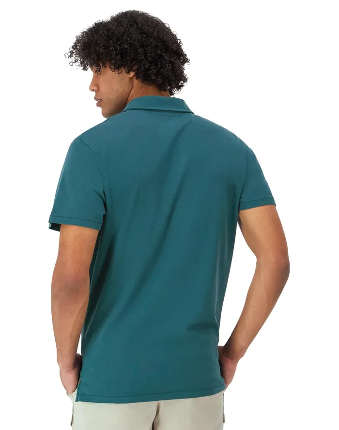 Polo TShirt Vintage Wash Metallic Teal Men Champion TShirts and Tops