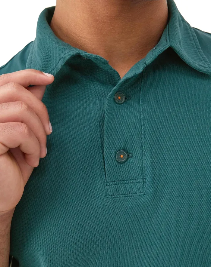 Polo TShirt Vintage Wash Metallic Teal Men Champion TShirts and Tops