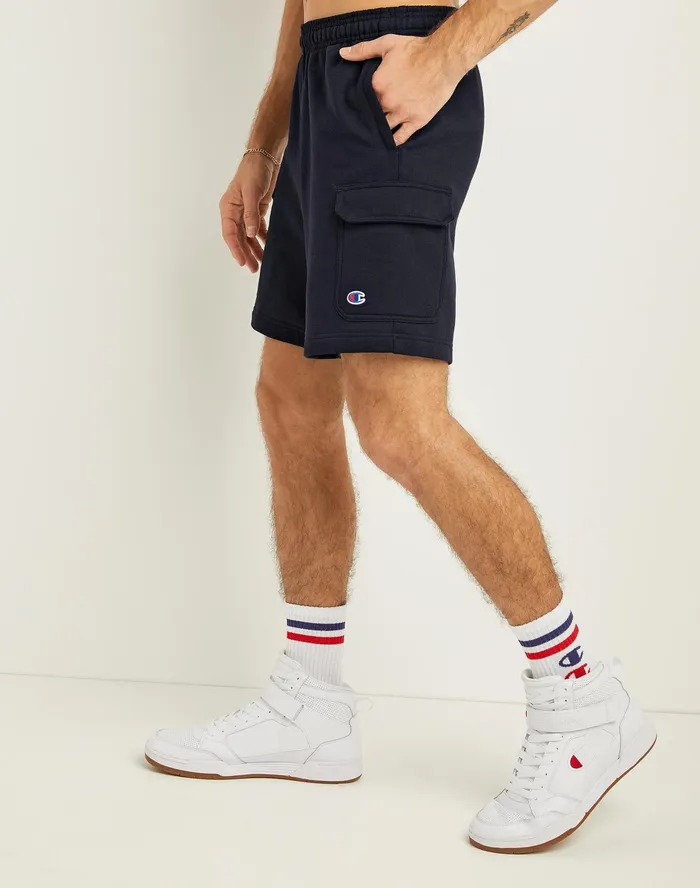 Powerblend Cargo Shorts C Logo 8034 Navy Men Champion Shorts