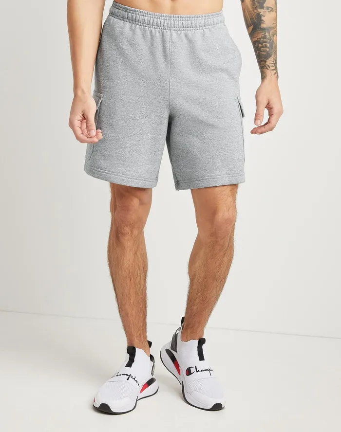 Powerblend Cargo Shorts C Logo 8034 Oxford Grey Men Champion Shorts