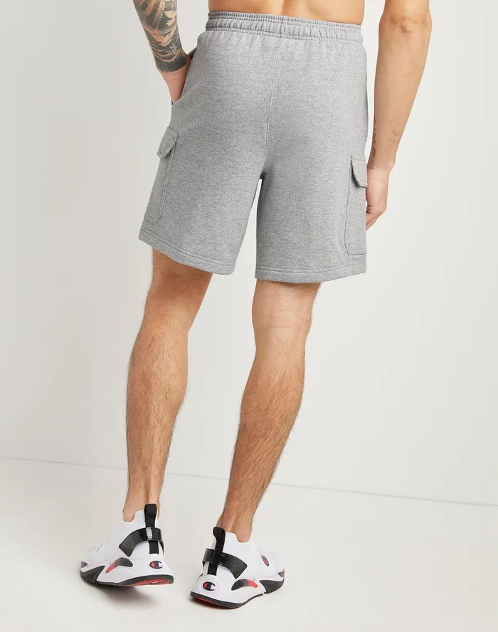 Powerblend Cargo Shorts C Logo 8034 Oxford Grey Men Champion Shorts