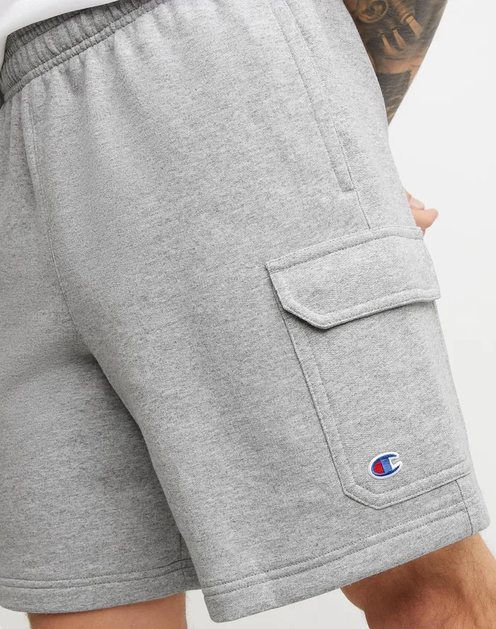Powerblend Cargo Shorts C Logo 8034 Oxford Grey Men Champion Shorts