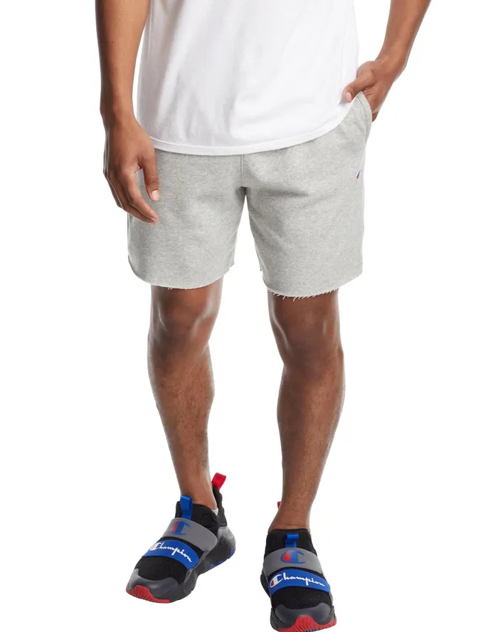 Powerblend Fleece Shorts C Logo 7034 Oxford Grey Men Champion Shorts
