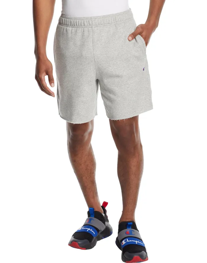 Powerblend Fleece Shorts C Logo 7034 Oxford Grey Men Champion Shorts
