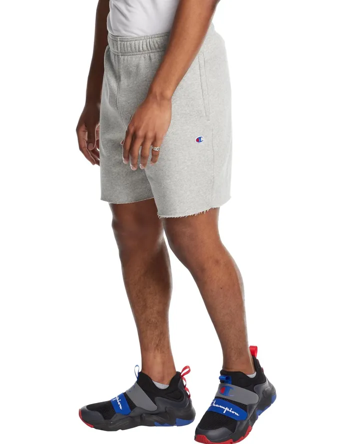Powerblend Fleece Shorts C Logo 7034 Oxford Grey Men Champion Shorts